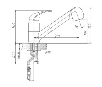 Смеситель для кухни Haiba HB6003 Хром — фото 10, Смесители для кухни
