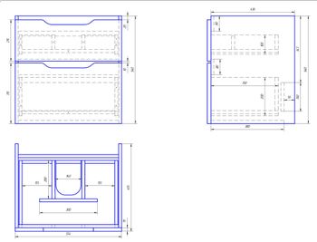 Тумба Q, 60 см, подвесная, 2 ящика, белый глянец — фото 7, Тумбы под раковину