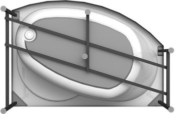 Акриловая ванна Radomir Vannesa Монти 150х105 L 2-01-0-1-1-213 Белая без гидромассажа — фото 2, Акриловые ванны