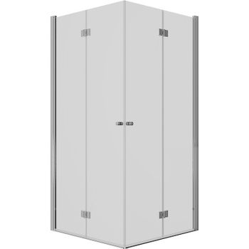 Душевой уголок Ambassador Diamond 100х100 12011110 профиль Хром стекло прозрачное — фото 13, Квадратные душевые уголки