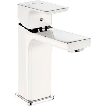 Смеситель для раковины E.C.A. Tiera 104808989EX Белый Хром — фото 1, Смесители для раковины