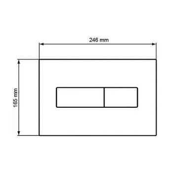 Клавиша смыва Nova NV7319 Серая матовая — фото 2, Кнопки смыва