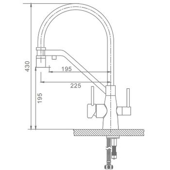 Смеситель для кухни Raglo R80.62.05 Сатин Черный — фото 4, Смесители для кухни