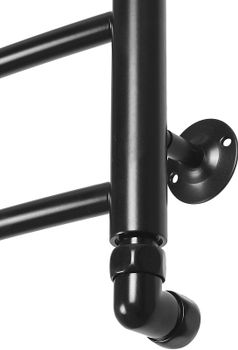 Водяной полотенцесушитель Domoterm Калипсо П10 500x800 Черный матовый — фото 3, Водяные полотенцесушители