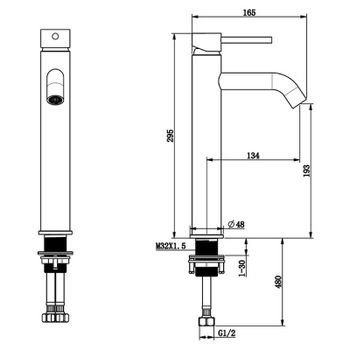 Смеситель для раковины Bronze de Luxe Scandi 1452BR Бронза — фото 6, Смесители для раковины