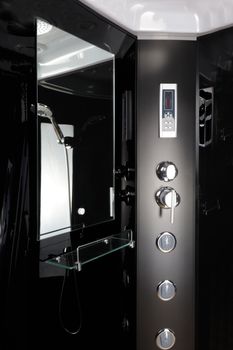 Душевая кабина Niagara Classic NG-6508-14F (90х90х215) высокий поддон(40см),черный,стекло тонированн — фото 5, Душевые кабины