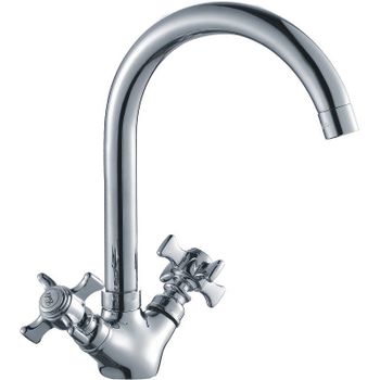 Смеситель для кухни Haiba HB4624 Хром — фото 1, Смесители для кухни