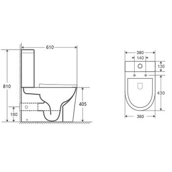 Унитаз компакт Bond Oval F03-00 Белый с бачком и сиденьем Микролифт — фото 4, Напольные унитазы