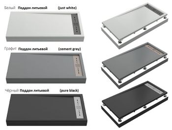 Душевой поддон из искусственного камня Creto Scala 120x90 3-0059 Черный — фото 2, Душевые поддоны из искусственного камня