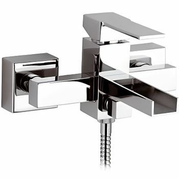 Смеситель для ванны Remer Qubica Cascata QC05 Хром — фото 1, Смеситель для ванны