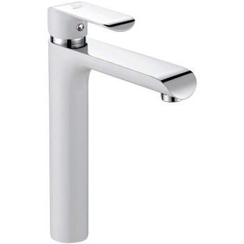 Смеситель для раковины Rose R21F R2111F Белый Хром — фото 1, Смесители для раковины