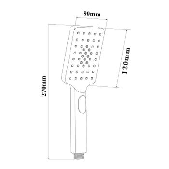Ручной душ Bond Cube B03-9788 Черный матовый — фото 2, Лейки для душа