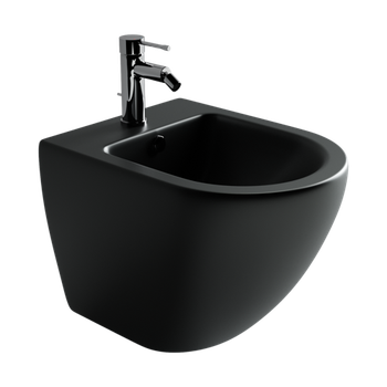 Биде Ceramicanova Metropol CN4003MB подвесное Черное — фото 2, Биде подвесные