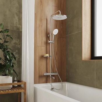 Душевая система Milardo Ideal Spa ILSSBTHM06 с термостатом Хром — фото 1, Душевые стойки