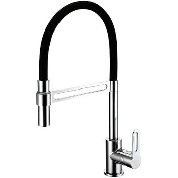 Смеситель для кухни Lemark Soul LM6006C Хром Черный — фото 1, Смесители для кухни