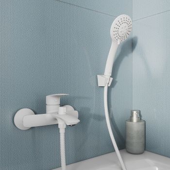 Смеситель для ванны Milardo Rora RORWT00M02 Белый матовый — фото 8, Смеситель для ванны