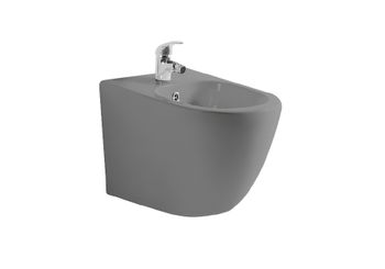 Биде подвесное Aquatek ЕВРОПА AQ1016-MG 510*355*310, цвет серый матовый — фото 1, Биде подвесные
