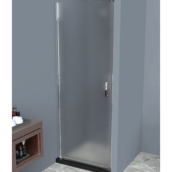 Душевая дверь BelBagno Uno 60 UNO-B-1-60-P-Cr профиль Хром стекло рифленое — фото 1, Распашные душевые двери