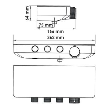 A8599.090.116.010.127.011 Thermo Встраиваемый комплект для душа с верхней душевой насадкой и лейкой — фото 7, Встраиваемые душевые комплекты