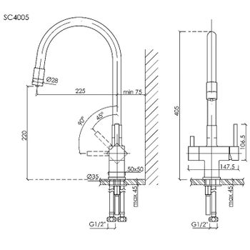 Смеситель для кухни Sancos Arno SC4005MB Черный матовый — фото 4, Смесители для кухни