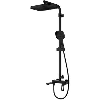 Душевая система Raglo R51.24.06 Черная матовая — фото 1, Душевые стойки