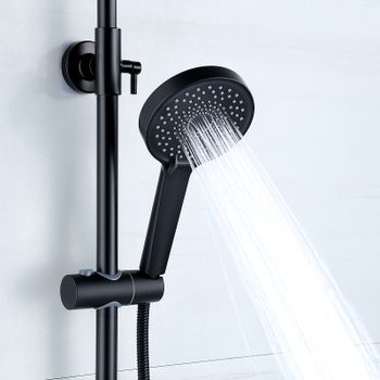 Душевая система Bond B01-8188 Черная матовая — фото 5, Душевые стойки