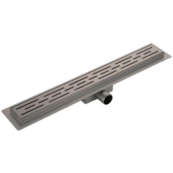 Душевой лоток Haiba 600x70 HB91600-3 с решеткой Оружейная сталь — фото 1, Душевые лотки