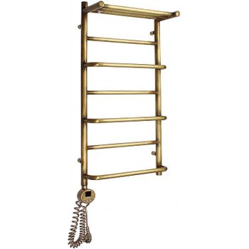 Электрический полотенцесушитель Domoterm Орфей с полкой П7 400x800 АБР EL Античная бронза — фото 4, Электрические полотенцесушители