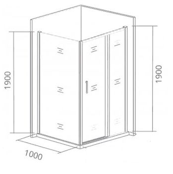 Душевая стенка Good Door Cofe SP-100-C-B 100 КФ00020 профиль Черный стекло прозрачное — фото 3, Боковые стенки