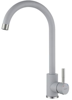 GRANFEST QUARZ Смеситель для кухни U-обр. D-35мм серый арт. GF- — фото 1, Смесители для кухни