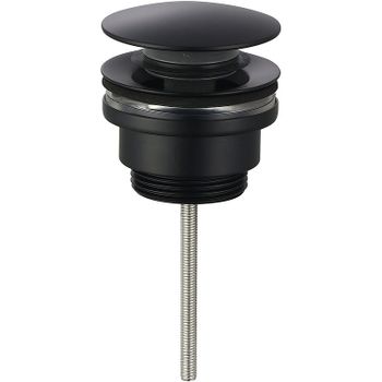 Донный клапан AQUAme AQM7003MB click-clack Черный матовый — фото 1, Донные клапаны