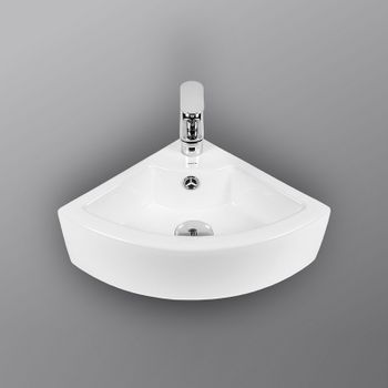 Раковина Bond 32 S91-320 угловая Белая глянцевая — фото 7, Мини-раковины