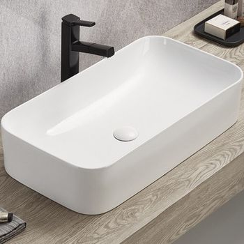 Раковина-чаша CeramaLux 70 78576 Белая глянцевая — фото 1, Раковины накладные