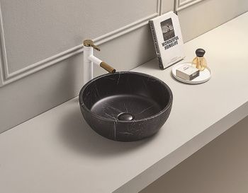 Раковина-чаша CeramaLux 41 C1111 Черная — фото 2, Раковины накладные