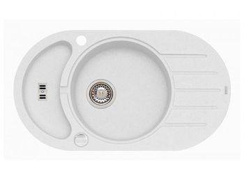 Мойка для кухни ALVEUS NIAGARA 40 GRANITAL CARBON-G91 780x435x160;1x с сифоном 1105297, — фото 1, Кухонные мойки