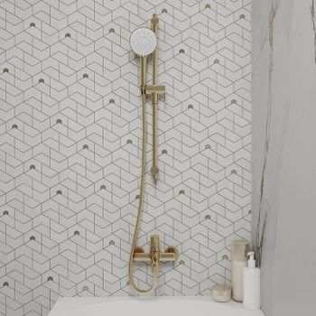 Душевая штанга Iddis Ray RAY70MGi17 Золото матовое — фото 6, Штанги для душа