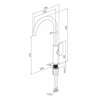 Смеситель для кухни Milardo Meal M01SBJHM05 Хром — фото 6, Смесители для кухни