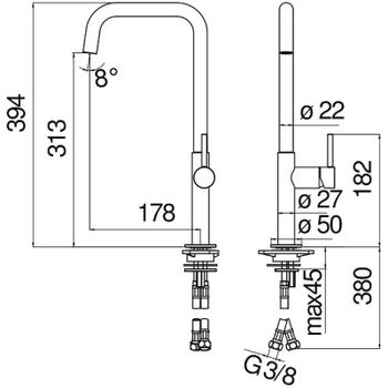 Смеситель для кухни Nobili Acquerelli AQ93113CR Хром — фото 2, Смесители для кухни