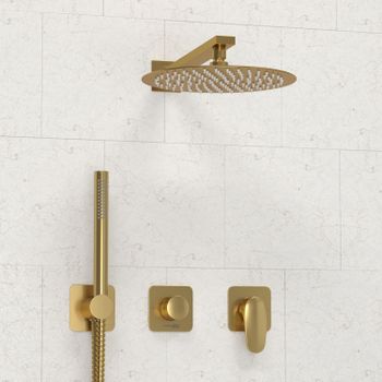 A3651.282.180.259.285.194.286  Встраиваемый комплект для душа с верхней душевой насадкой и лейкой — фото 1, Встраиваемые душевые комплекты