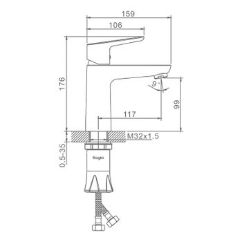 Смеситель для раковины Raglo R31.10.06 Черный матовый — фото 6, Смесители для раковины
