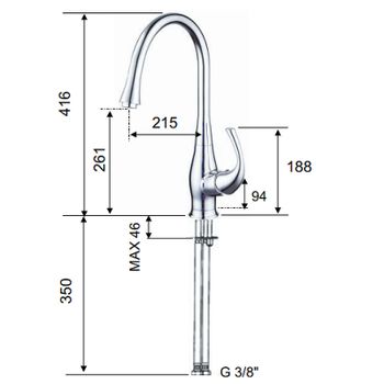 Смеситель для кухни Remer Futura U422 Хром — фото 2, Смесители для кухни