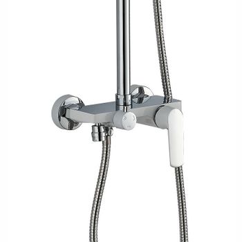 Душевая система Haiba HB24804 Белый Хром — фото 4, Душевые стойки