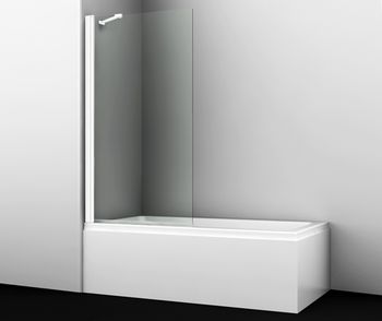Berkel 48P01-80WHITE Fixed Стеклянная шторка на ванну — фото 3, Шторки для ванной распашные