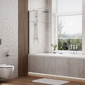 Berkel 48P01-80 Fixed Стеклянная шторка на ванну — фото 2, Шторки для ванной распашные