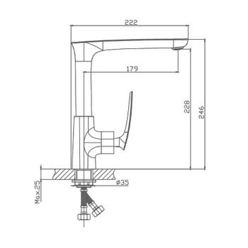 Смеситель для кухни Haiba HB71616 Хром — фото 2, Смесители для кухни