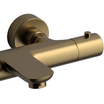 Смеситель для ванны Raiber Graceful RPG-008 с термостатом Золото матовое — фото 4, Смеситель для ванны