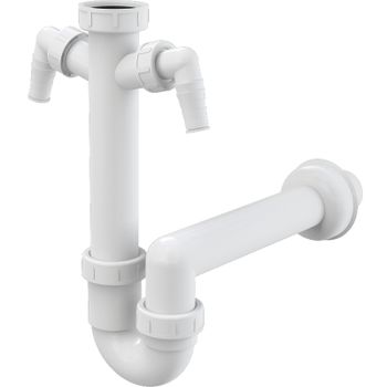 Сифон для кухонной мойки Alcaplast A82-DN40 Белый — фото 1, Сифоны для кухонной мойки