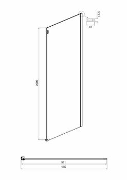 Душевой уголок Ambassador Benefit 120x100 19021101HX-100HX профиль Хром стекло прозрачное — фото 4, Раздвижные душевые двери