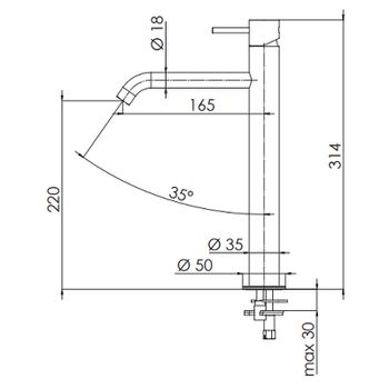 Смеситель для раковины Remer X-Style X11LXLDO Золото — фото 2, Смесители для раковины