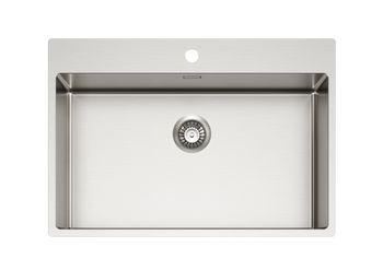 Мойка для кухни NOX 130 BRS 740x515x200 в комплекте с интегрированным сифоном — фото 1, Кухонные мойки